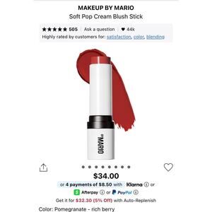 Makeup By Mario Soft Pop Blush Stick - Pomegrante